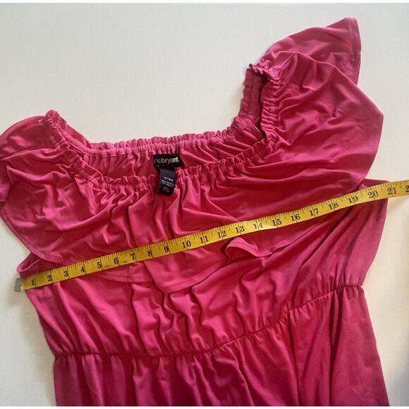 Lane Bryant NEW Flounce Dress Womens Size 14/16W Pink Off Shoulder Barbiecore - Picture 6 of 6